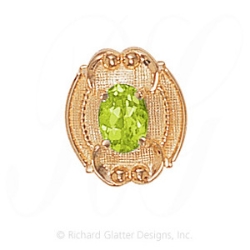 GS447 PD - 14 Karat Gold Peridot Slide 